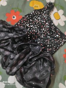 pretty black frock for 1-2 year baby girl.