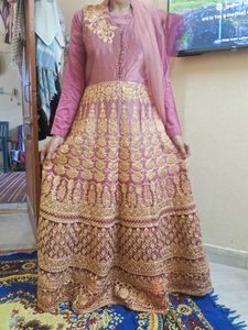 Elegant Ethnic Gown with Dupatta