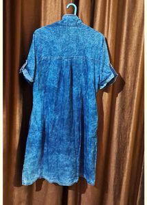 Denim Dress With 2 Side Pockets Size 40 inches