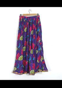 Cotton Skirt With Border