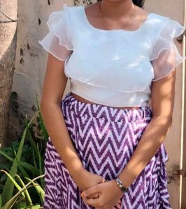 Ethnic Skirt And Layers Top