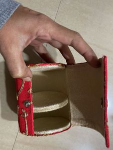 Red Embroidered Pouch