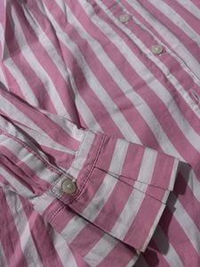 Striped Pink &amp; White Shirt