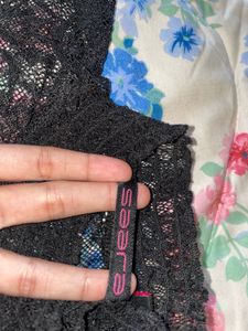 Black Lace Detail Dress