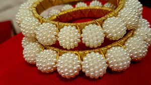 Pearl Beaded Bangles
