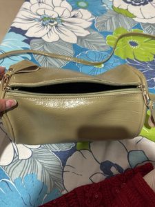 Olive Cylindrical Crossbody Bag