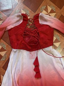 Red &amp; White Dress