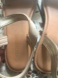 Gold Embellished Flats for 8-9 years