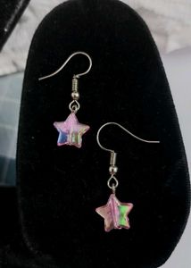 Handmade Pink Star Earrings