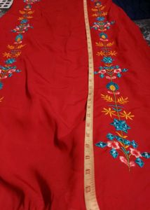 Red Suit With Orange Dupatta