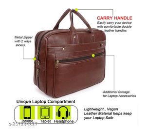 Men brown Colour - File , Leptop, Office Bag.