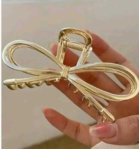 Gold Bow Hair Claw Clip