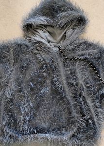 Crop Oversized Furr Hoodie