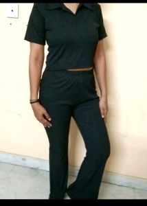Black Co Ord Set (Streachable)