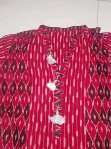 Red Printed Kurta