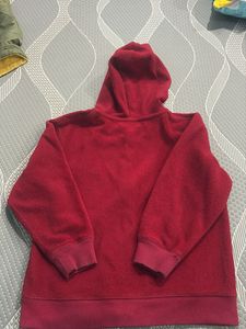 GAP Red Fleece Zip-Up Hoodie