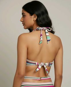 Imported Striped Bikini Top Mint Condition Small