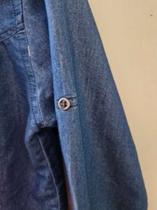Denim Button-Up Top
