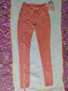 Salmon Skinny Jeans