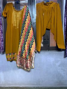 Mustard Kurta Set