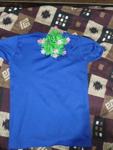 Blue Graphic Print T-Shirt