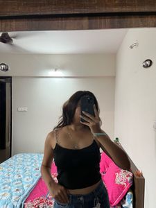 Black Chain Strap Tank Top