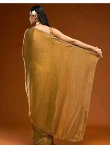 Elegant Golden Green Saree