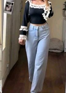 H&m Wide Leg Denim