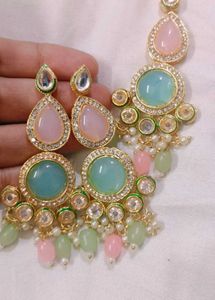 Pastel Kundan Earrings