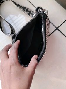 Stylish Rhinestone Crossbody Bag