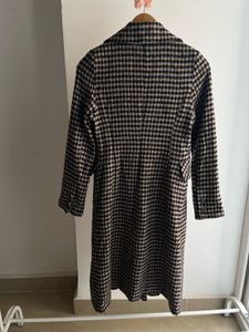 HOUNDSTOOTH LONG LINE Single Breasted Overcoat