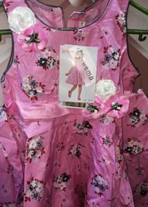 Floral Print Frock For Girls