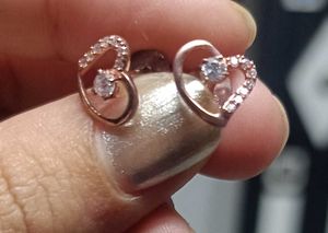 925 Real Silver Heart Earrings