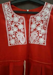Red Short Kurti (M)