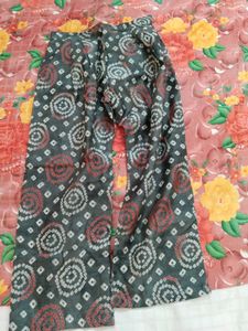 Grey Embroidered Kurti with Matching Pants
