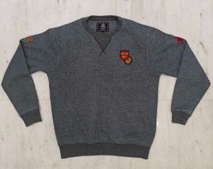 Grey Embroidered Sweatshirt