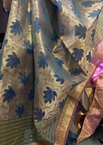 Green And Gold Saree