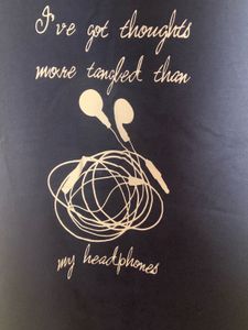 Navy Blue Pure Cotton Printed Tank Top