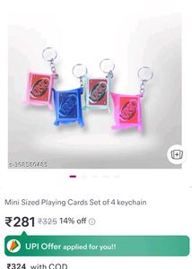Mini UNO Cards (4Pc) Random Colour