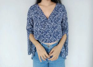 crop top with bell sleeve
