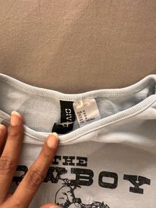 Two H&amp;M Graphic Crop Tops