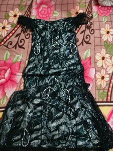 Black Net Long Gown Maxi Dress