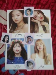 BlackPink Signature Photocards X4 And Stickers X4