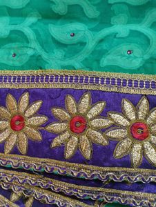 Nice Border Saree Green