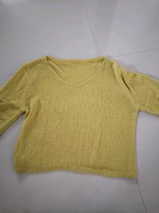 Yellow Knit Top - Casual Style