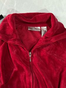 Cherry Red Velour Jacket