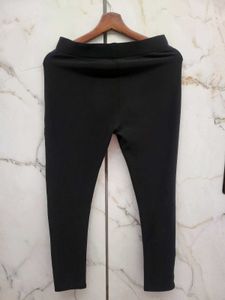 Black Gym Pant With Net Design