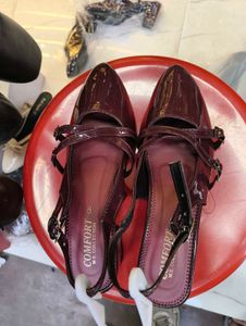 Comfortable Burgundy Slingback Flats