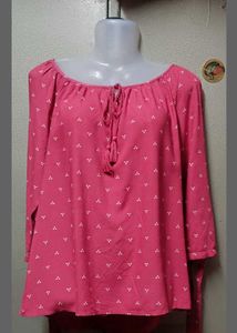 Fig Pink Printed Top