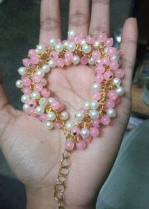 Pink &amp; Pearl Beaded Bracelet